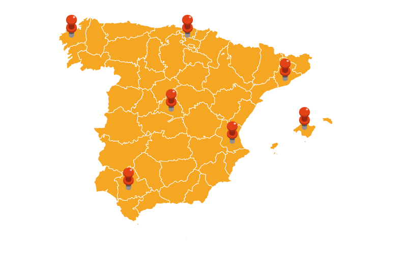 Ciudades con más autobuses en España